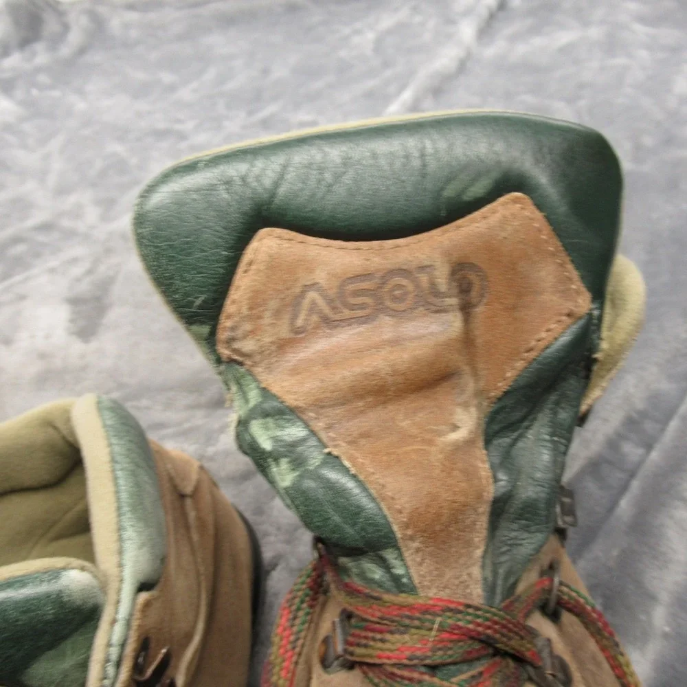 Asolo Boots Men 9‎ Brown Suede Leather Hiking Mountaineering Trail Joint Project